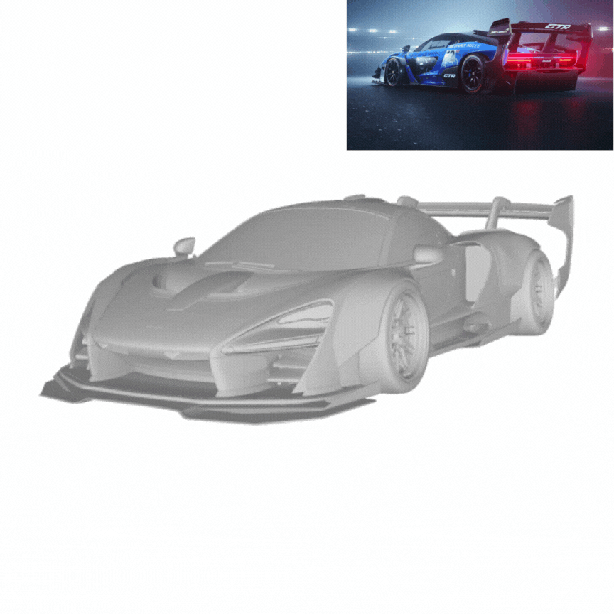 McLaren séné RTM 3D print model - Mito3D