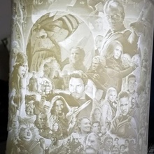 mcu personaje de la película lito art litho lithophane lámpara sombra 3d print model - Mito3D