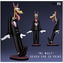 mcwolf dos desenhos animados de tex avery a arte warner bros lobo figura red hot riding hood droopy mc brinquedo 3d print model - Mito3D