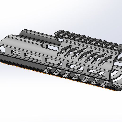 mcx rattler soppressore paramani rotaia airsoft 3D print model - Mito3D