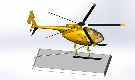 md 530f hélicoptère 3d print model - Mito3D