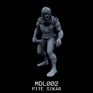 mdl002 pite sikar soldier desert miniature sci-fi model tabletop dungeons dragons dnd 3d print model - Mito3D