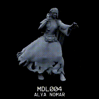 mdl004 Alya soldado deserto miniatura sci fi modelo tampo mesa masmorras dragões dnd 3d print model - Mito3D
