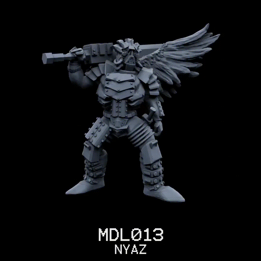mdl013 nyaz soldier desert angel miniature sci-fi mini model tabletop dungeons dragons dnd  3D print model - Mito3D