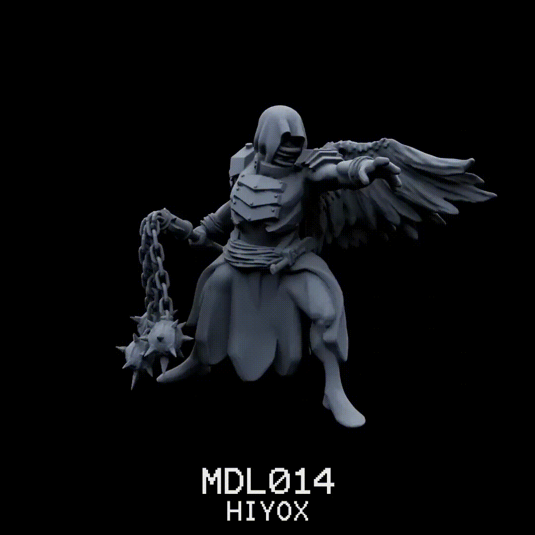 mdl014 hiyox soldier desert flail angel mini miniature sci-fi model tabletop dungeons dragons dnd  3D print model - Mito3D