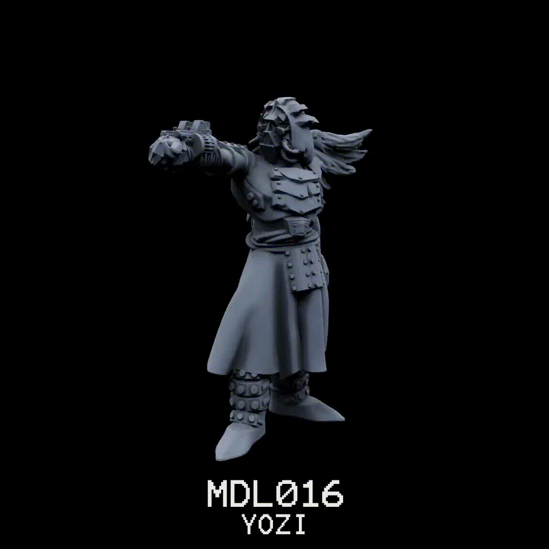 mdl016 yozi soldier desert angel miniature sci-fi model tabletop dungeons dragons dnd  3D print model - Mito3D