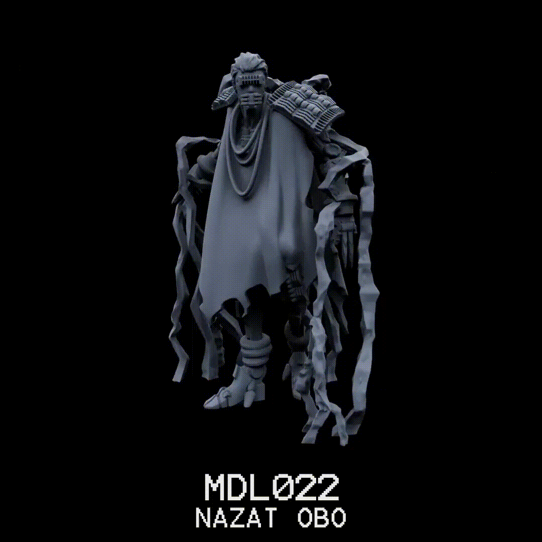 mdl022 nazat obo mecha android tech cyber cyberpunk dust punk 28mm monopose 3D print model - Mito3D