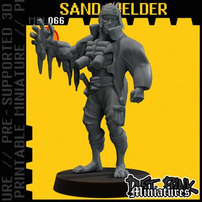 mdl066 sabbia saldatore pre supported gioco deserto viaggiatore guerriero esploratore cacciatore polvere sci fi nomade camminatore distopico magia grunge cyber utilità tavolo proxy fantasia 3d print model - Mito3D