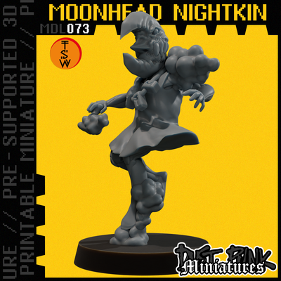 mdl073 testa luna nightkin pre supported gioco deserto viaggiatore guerriero esploratore cacciatore fantasia polvere sci fi nomade camminatore distopico stregoneria grunge capriccioso magia tavolo proxy 3d print model - Mito3D