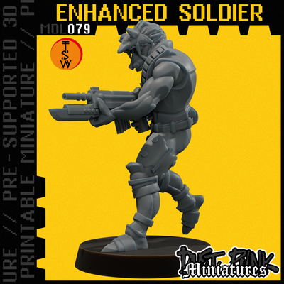 mdl079 mejorado soldado pre supported juego desierto viajero guerrero explorador cazador sci fi nómada caminante distópico apocalipsis grunge cibernético utilidad mesa apoderado poncho mente máscara hechicero 3d print model - Mito3D