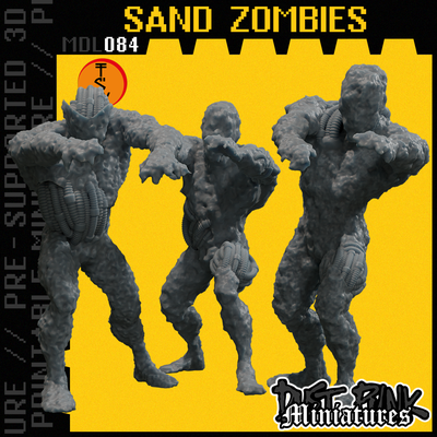 mdl084 arena zombies pre supported juego desierto viajero soldado explorador zombi polvo sci fi nómada caminante distópico apocalipsis grunge cibernético utilidad mesa apoderado diorama 3d print model - Mito3D