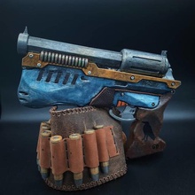 mdp01 dieselpunk revólver pistola diesel punk pintar modelo Arte juguete realista gris cuervo arma Mano 3d print model - Mito3D