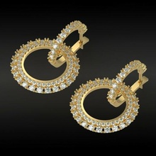 412 gioielleria prezioso oro splendente argento stampabile gioiello gemma brillante sterlina moda bellezza orecchini donna ragazza stl 3d print model - Mito3D