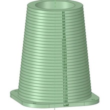mesure cône rings diamètre 91 120 mm art Lukez ring 3d print model - Mito3D