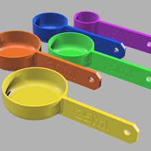 medición cucharas cuchara medida horneando 3d print model - Mito3D