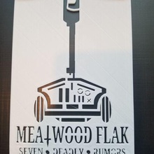 meatwood flak band stencil art segni loghi camicia punk musica militare fleetwood deathmetal 3d print model - Mito3D