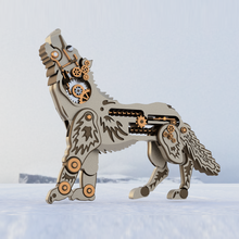 mecaloup divers steampunk chien wolf figurine jouet art animal le robot 3d print model - Mito3D