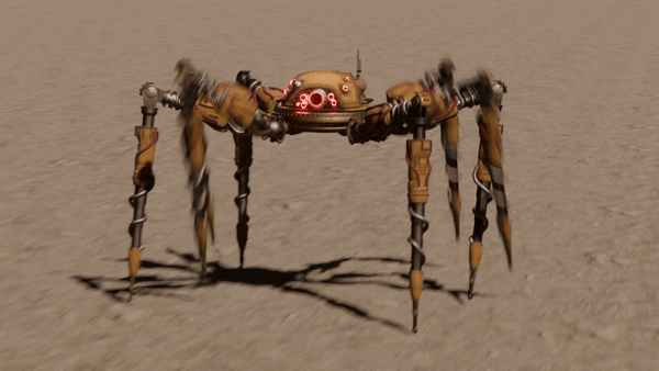 mecanoara factorio rigged 3d model Game spidertron mechano-spider spider game animated lively vehicle 3D print model - Mito3D