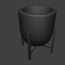 meceta pot - minimalistic port elegant design desing pencil holder desks spaces minimalist black plants 3d print model - Mito3D