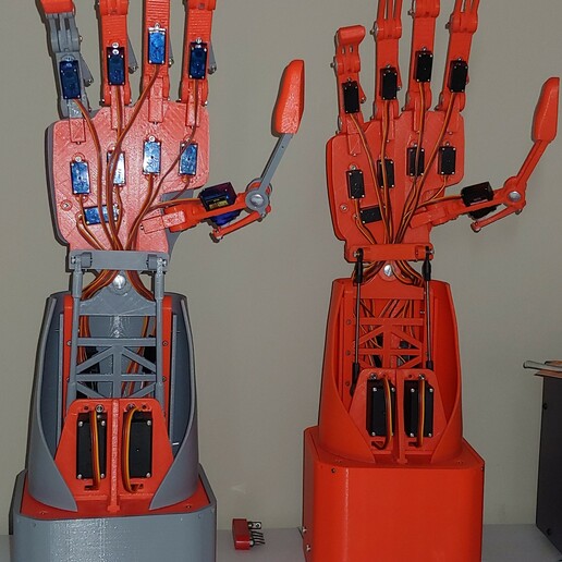 mech-a2 robotic hand arm 3d 13 dof robot bionic mech mechanics biomechanics arduino education programmable radio control 3D print model - Mito3D