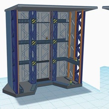 mech baía elevadores jogos 6mm americano mecha tampo mesa 3d print model - Mito3D
