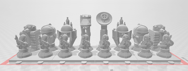 mech xadrez conjunto mechwarrrior jogos borda brinquedos 3d print model - Mito3D