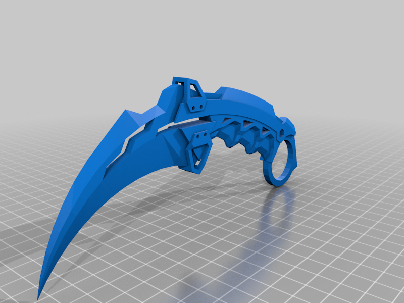 mech karambit couteau accessoires cosplay costume 3D print model - Mito3D