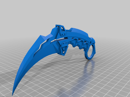 mech karambit knife props accessories cosplay costume 3d print model - Mito3D