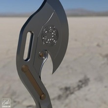 mecha ascia spada spade lama arme coltello noioso Hache arma guerra 3d print model - Mito3D