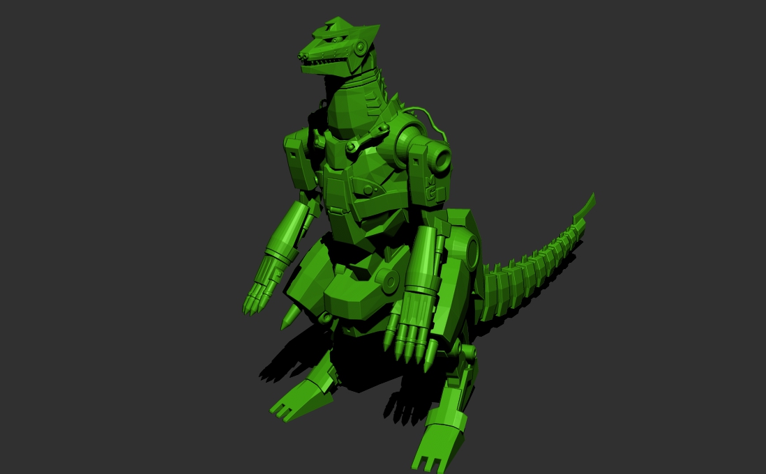 mecha Godzilla Restaurado jogos highpoly filme 3D print model - Mito3D