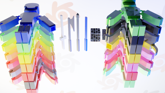 mecha mayo parcial recoger juguete juego juguetes accesorios 3d print model - Mito3D