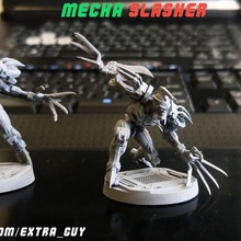 mecha slasher Arte 3d impresión 3dprint stl resina pasatiempo esculpir mech robot juego guerra minis miniaturas mesa azar 3d print model - Mito3D
