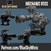 Mechaniker Boss Mecha passen Rüstung Spiel Ork Miniatur 32mm Kriegshammer Tabelle Farbe Mini 3d print model - Mito3D