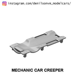 mechanic car creeper 1 24 scale mechanical model shop workshop tools 3d print model - Mito3D