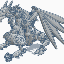 mechanic dragon art 3d print model - Mito3D
