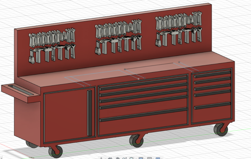mecánico caja herramientas versión 1 diorama accesorios taller caliente ruedas coche vehiculo garaje 3d print model - Mito3D