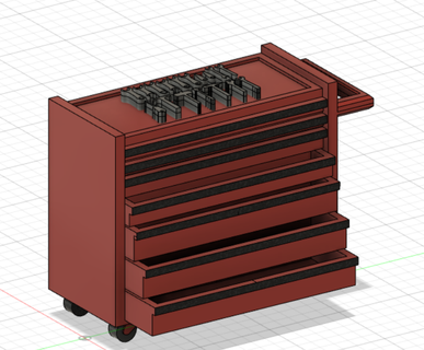 mecánico caja herramientas versión 2 diorama accesorios taller caliente ruedas coche vehiculo garaje 3d print model - Mito3D