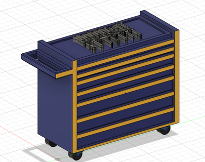 mechanic toolbox version 3 diorama accessories workshop hot wheels car garage 3d print model - Mito3D