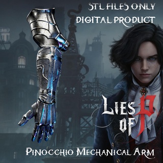 mechanical arm lies p cosplay props stl printable toy liesofp pinocchio jewellery game hand meckanical games toys rings 3d print model - Mito3D