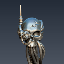 mechanical cranium game miniature bit kitbashing wargaming skull servo 3d print model - Mito3D