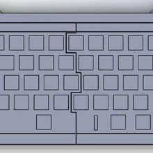 mechanische Tastatur - metatron gadget computer teensy Größe keychain Tastenkappen diy costar cherry mx 65 Prozent 3d print model - Mito3D