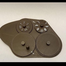 meccanico Luna fase calendario gadget lunare scienza giocattolo 3d print model - Mito3D