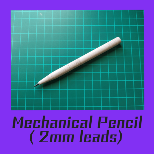 portamine 2mm v10 art legno meccanica la matita mechanicalpencil strumenti l'illustrazione productdesign schizzo a disegnare il design di disegno pencildrawing industrialdesign 3D print model - Mito3D