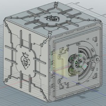 mechanical safe coded lock art 3d print printing model 3dmodel popular cool present 3d print model - Mito3D