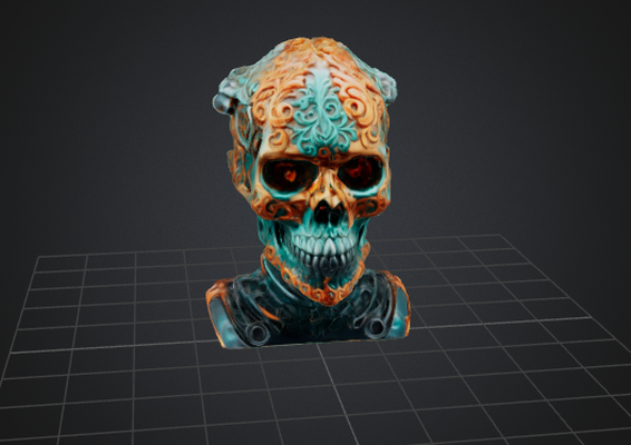 mechanical skull majesty game 3d print model - Mito3D