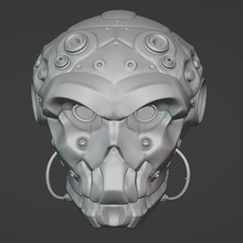 mechanical skull 3d print model - Mito3D