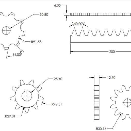 mechanical system part tool transmission sprocket gear engineering engineer 3D print model - Mito3D