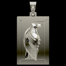 mechanical vulture pendant jewelry men's silver kickplate nut bolt neck 3d print model - Mito3D