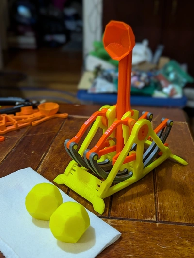 mecânico catapulta jogos 3d print model - Mito3D