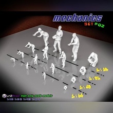 mecánica conjunto escala modelos 02 juego diorama 1 64 43 18 figura miniatura humano mujer hombre carreras posición juguete 3d print model - Mito3D